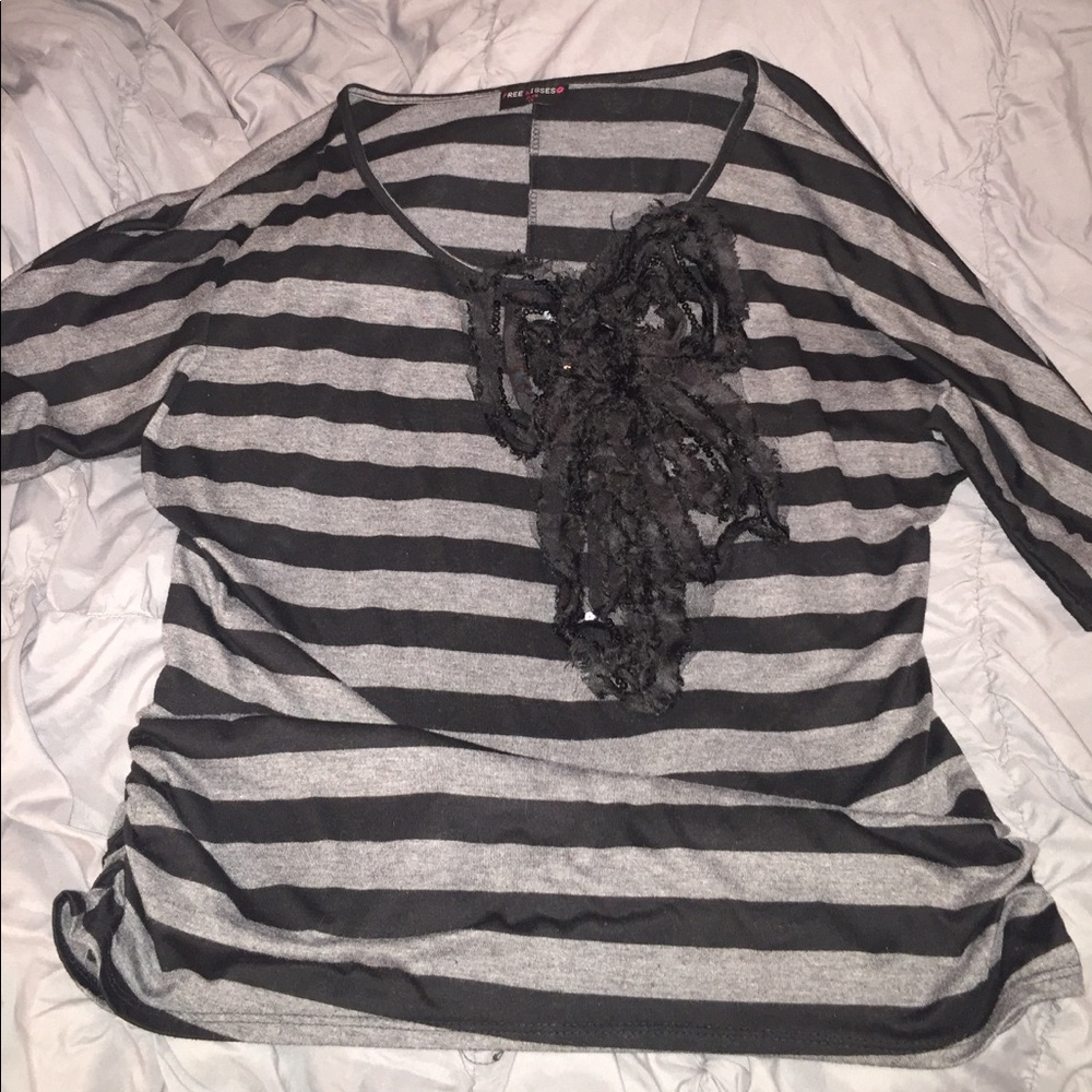 Free kisses striped shirt