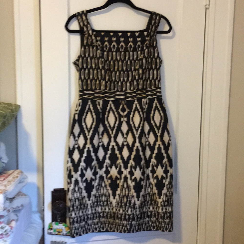 David Meister Tribal sheath dress