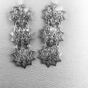 Sunday Special Sterling silver starburst earrings
