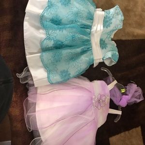 2 beautiful baby girl dresses