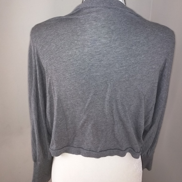 Gray open front cardigan - Picture 2 of 3