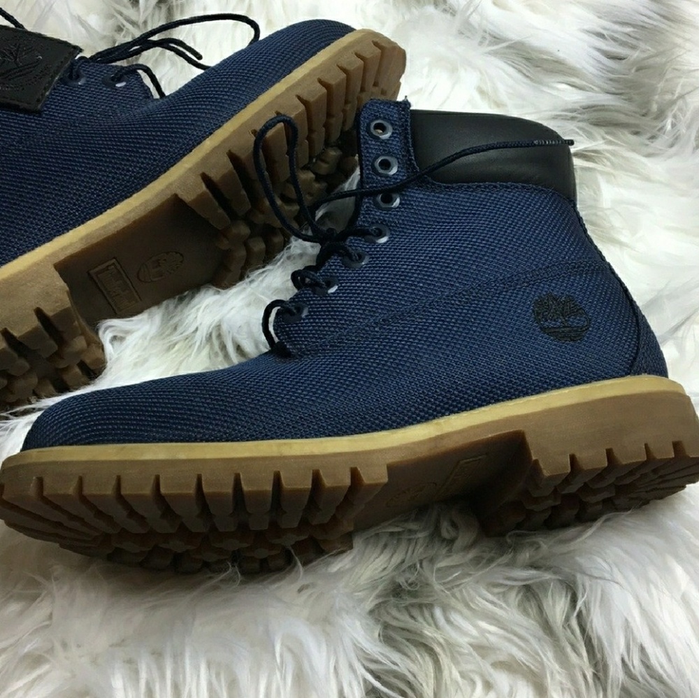 Navy blue timberlands