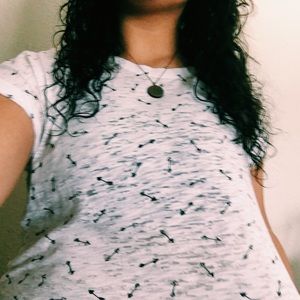 Aéropostale - Graphic White Burnout Crop Top