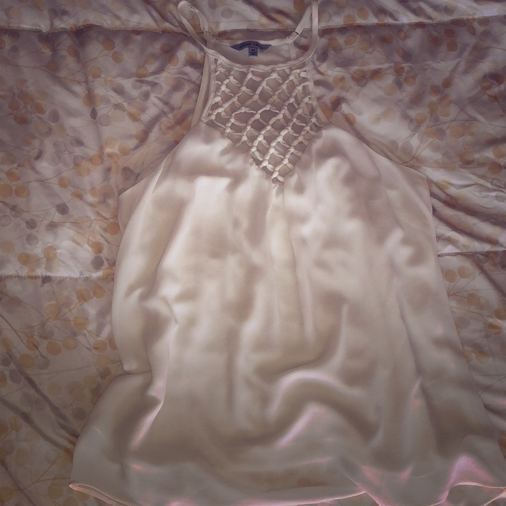 White Chiffon Tank Top