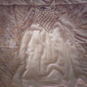 White Chiffon Tank Top