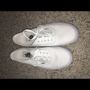 White lace up vans