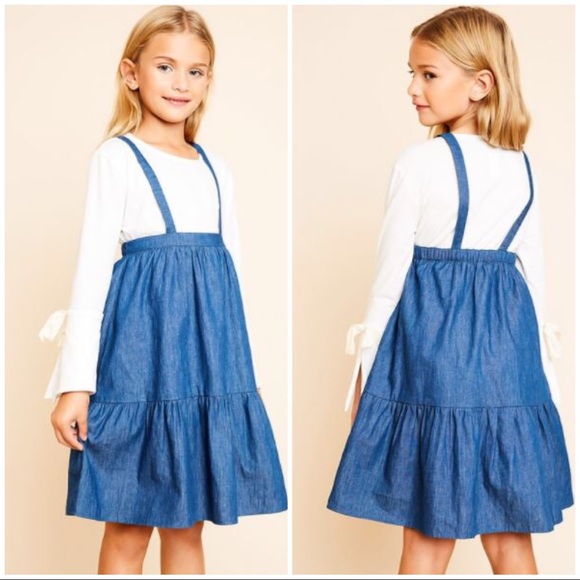 Overall Denim Dress for Girl - Picture 2 of 4