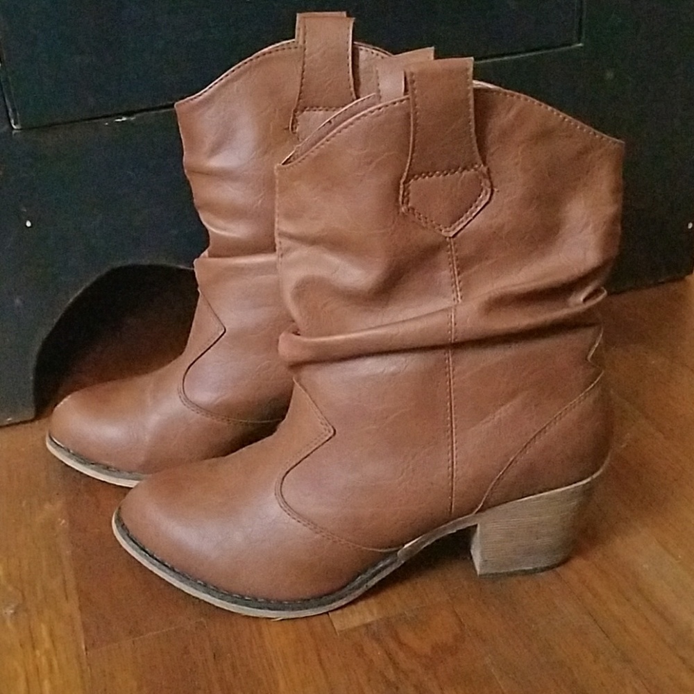 Tan cowboy boots