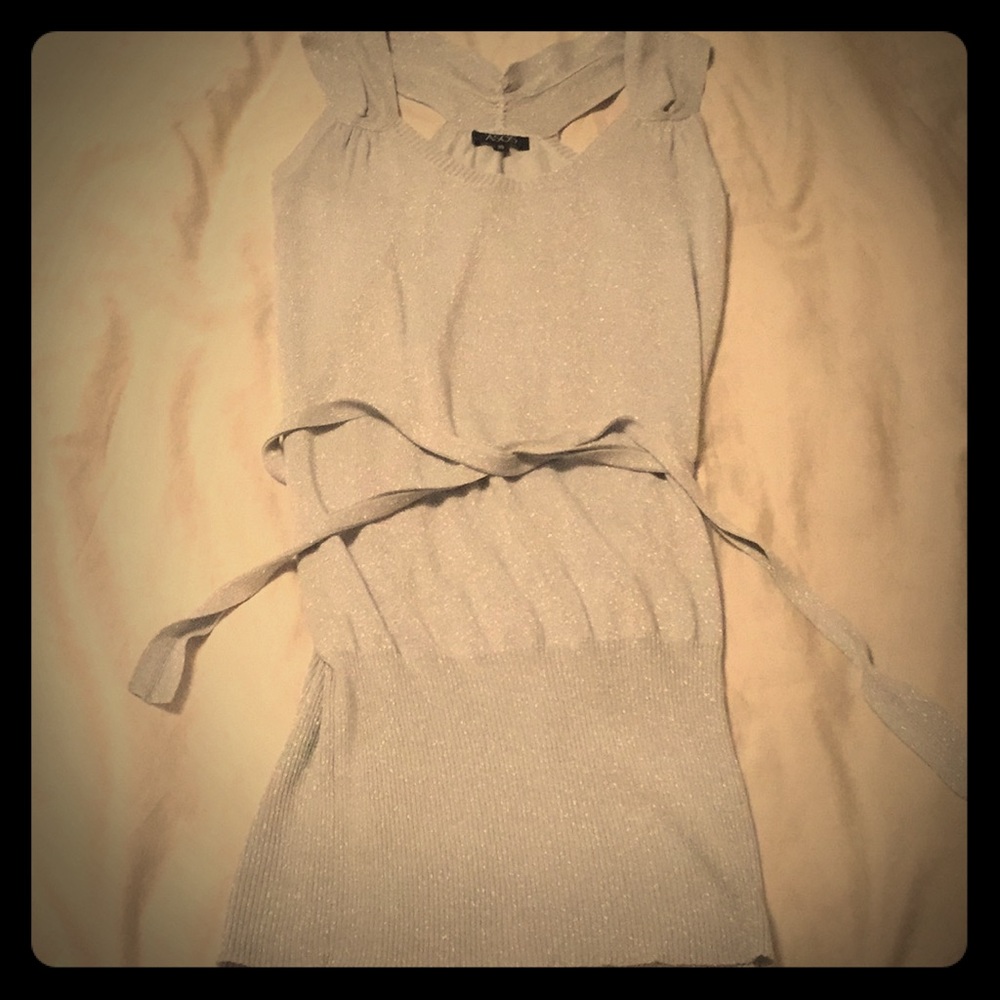 ASOS silver lurex sweater dress