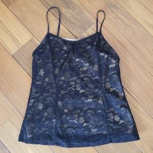 Express black and tan lace tank