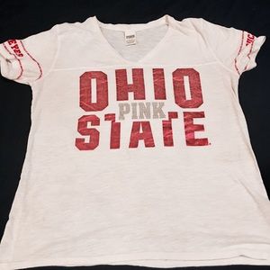 VS PINK Ohio State v neck tee