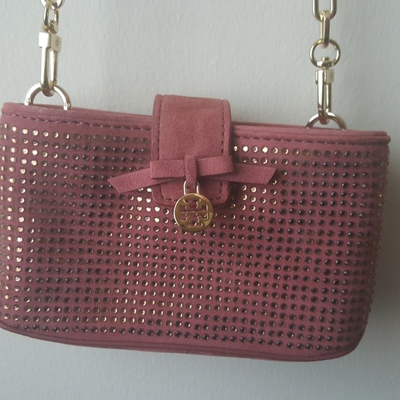 Tory Burch All Over Crystal Smartphone Crossbody - Picture 1 of 4