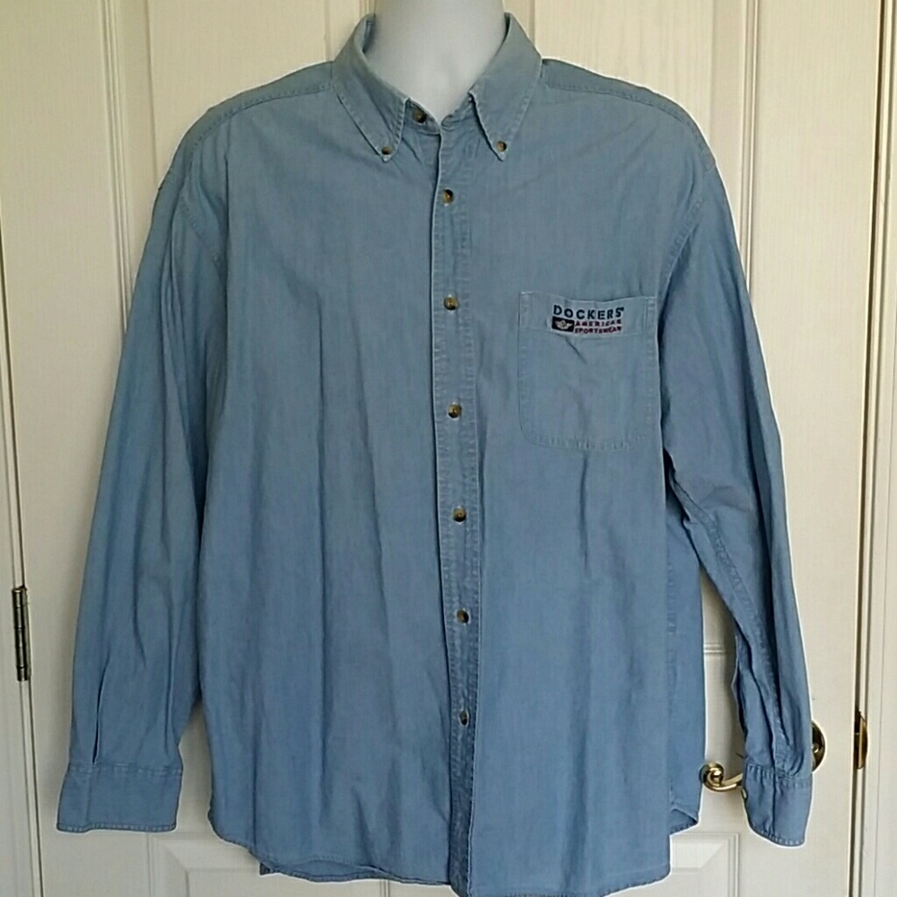 Mens LG Dockers Button Up Shirt