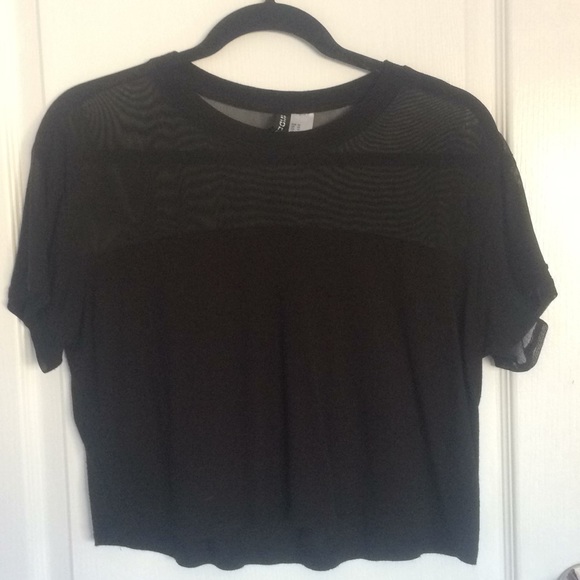 mesh panel black tee - Picture 1 of 2