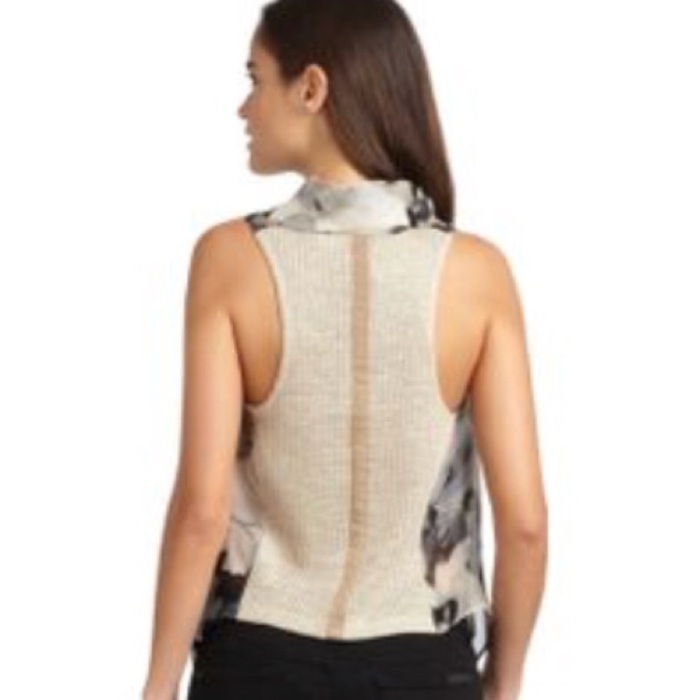 Maggie Ward silk tank with linen back