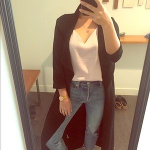 Flash sale!! Long thin black fashion jacket