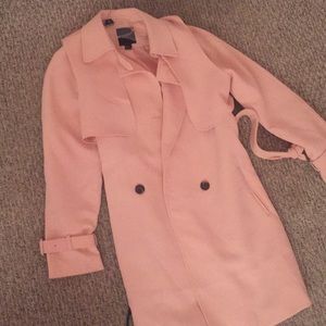 Blush pink trench coat