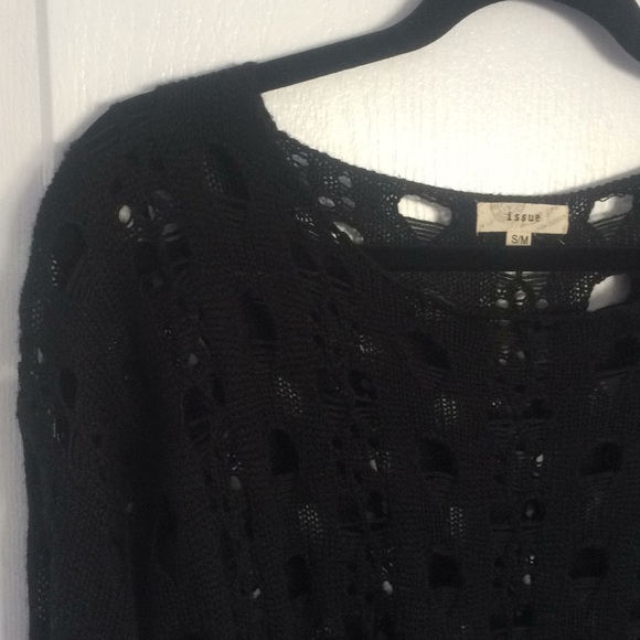 distressed black sweater - Picture 2 of 2