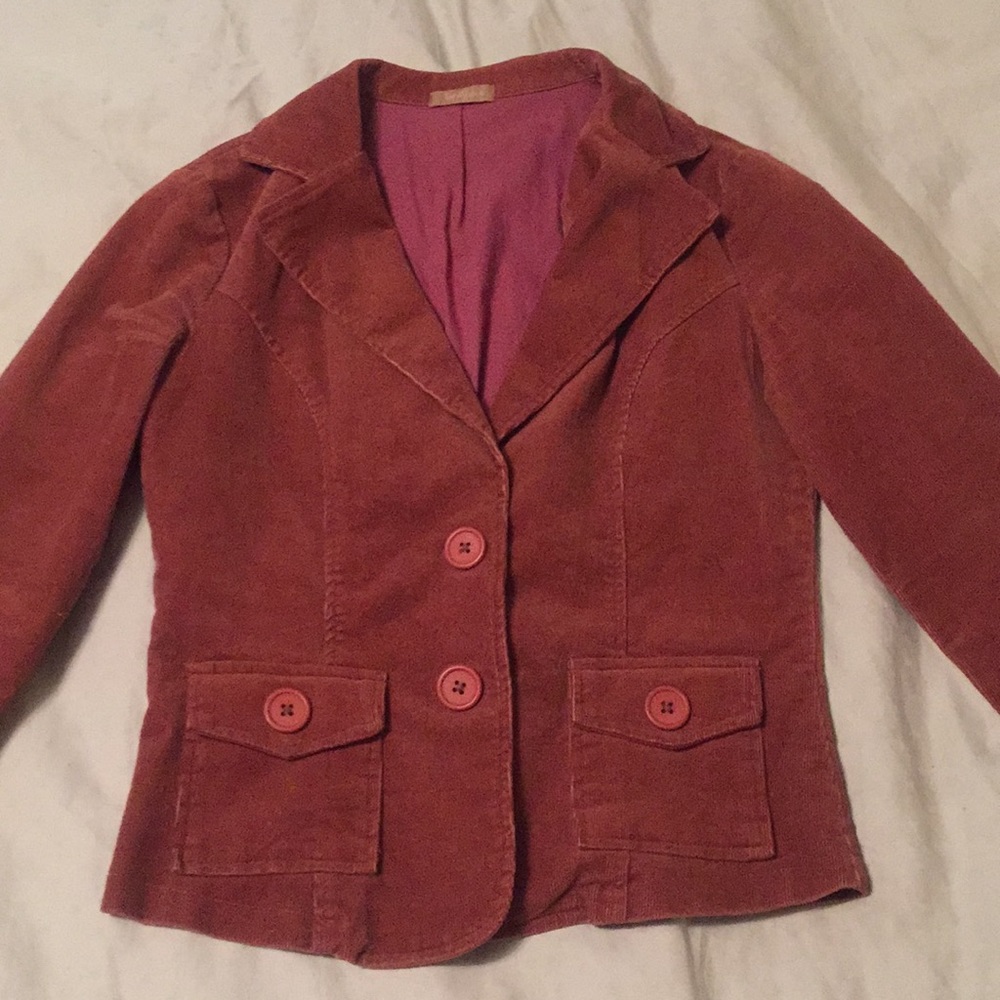 Forever 21 Pink corduroy fitted blazer