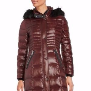 Karl Lagerfeld Women Puffer Coat - Shiny Wine