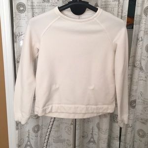 Lululemon Fleece Lined Pullover - white/cream Sz 8