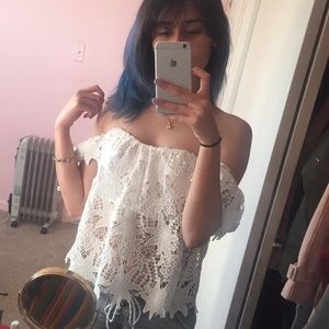 Off the shoulder crop top