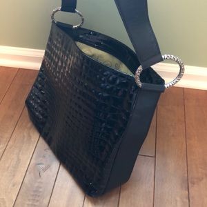 Faux snake skin bag