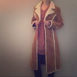 Suede Leather Coat