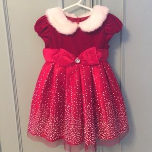 Red and white 2T girls dress