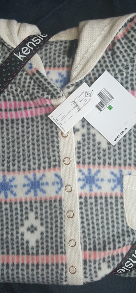 Kensie Long Sleeve Onesie Pajama Size Large