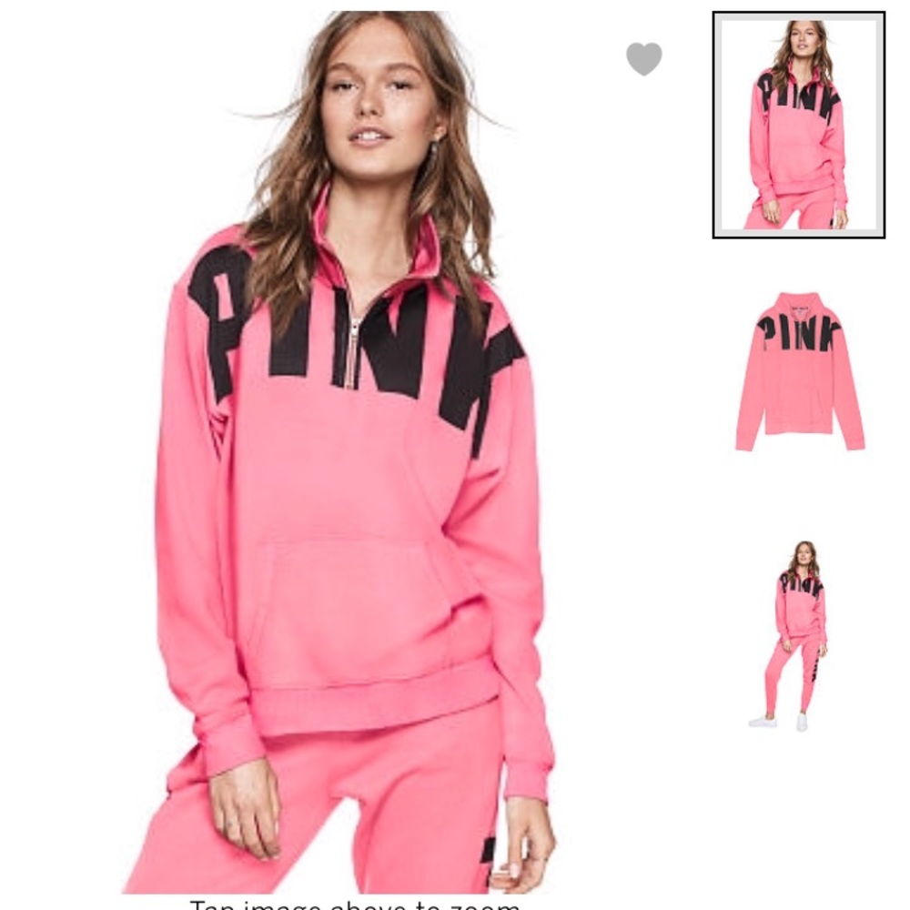 💝NWT Victoria’s Secret Pink quarterzip 💝