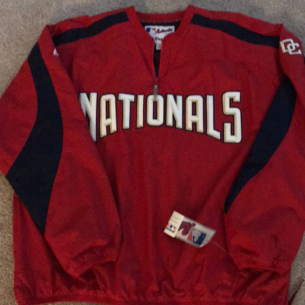 Nationals Majestic 1/4 Zip Jacket RARE