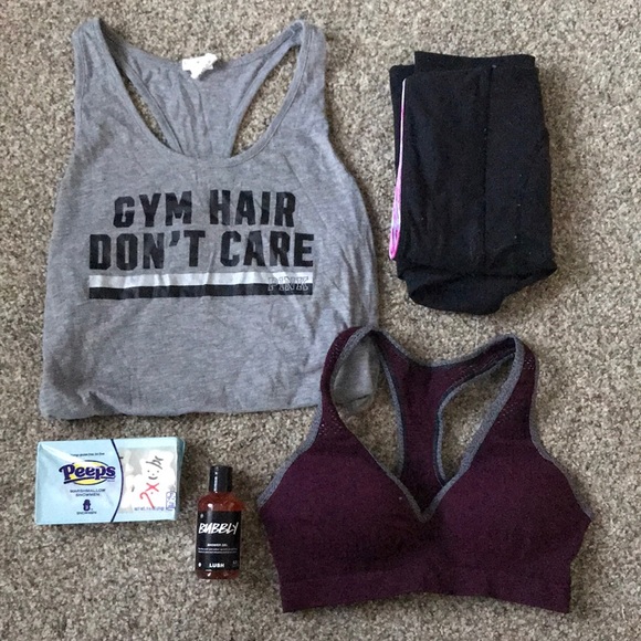 Pink Victoria S Secret Tops Gym Hair Dont Care Pink Tank Top