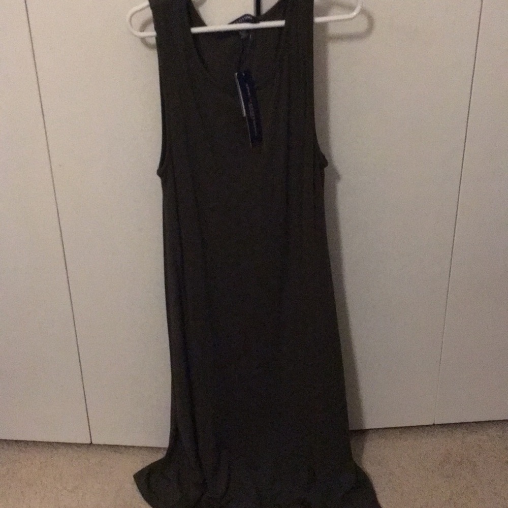 Tank top olive green dress