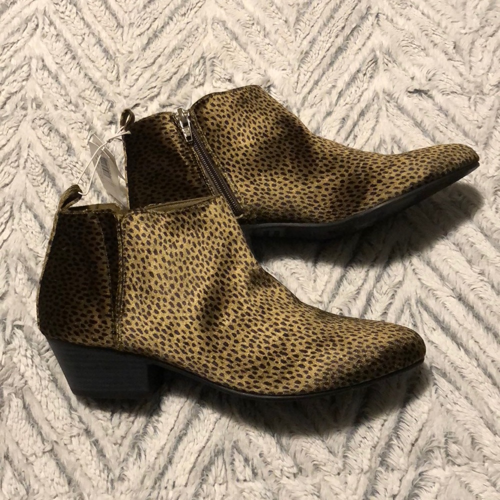 👠 Cheetah Print Ankle Boot Heels