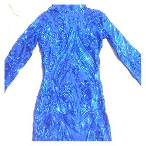Sparkling sky blue dress