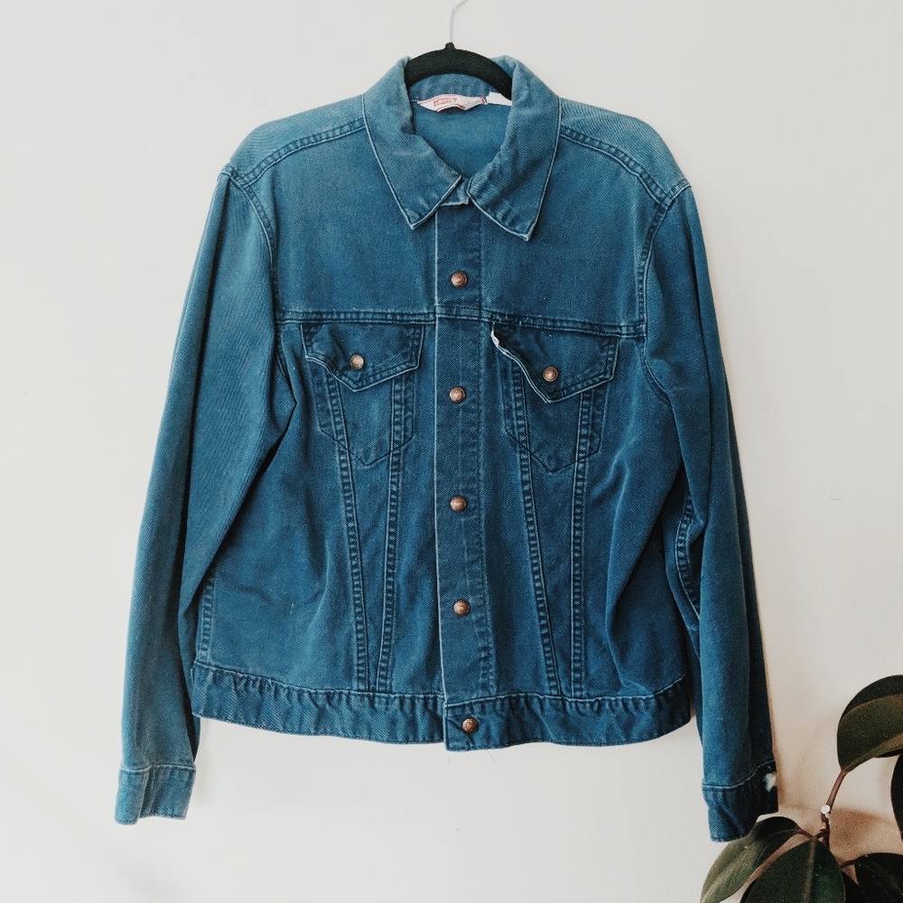 Vintage 1960s Blue Levi's Denim Snap Trucker Jacket