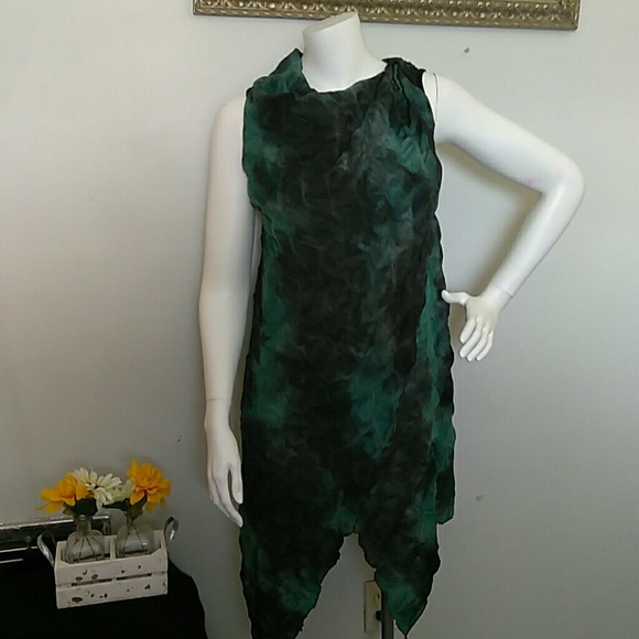 Simon Chang  Green Wrap party asymmetrical dres - Picture 6 of 6