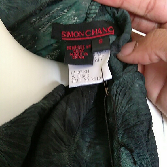 Simon Chang  Green Wrap party asymmetrical dres - Picture 5 of 6