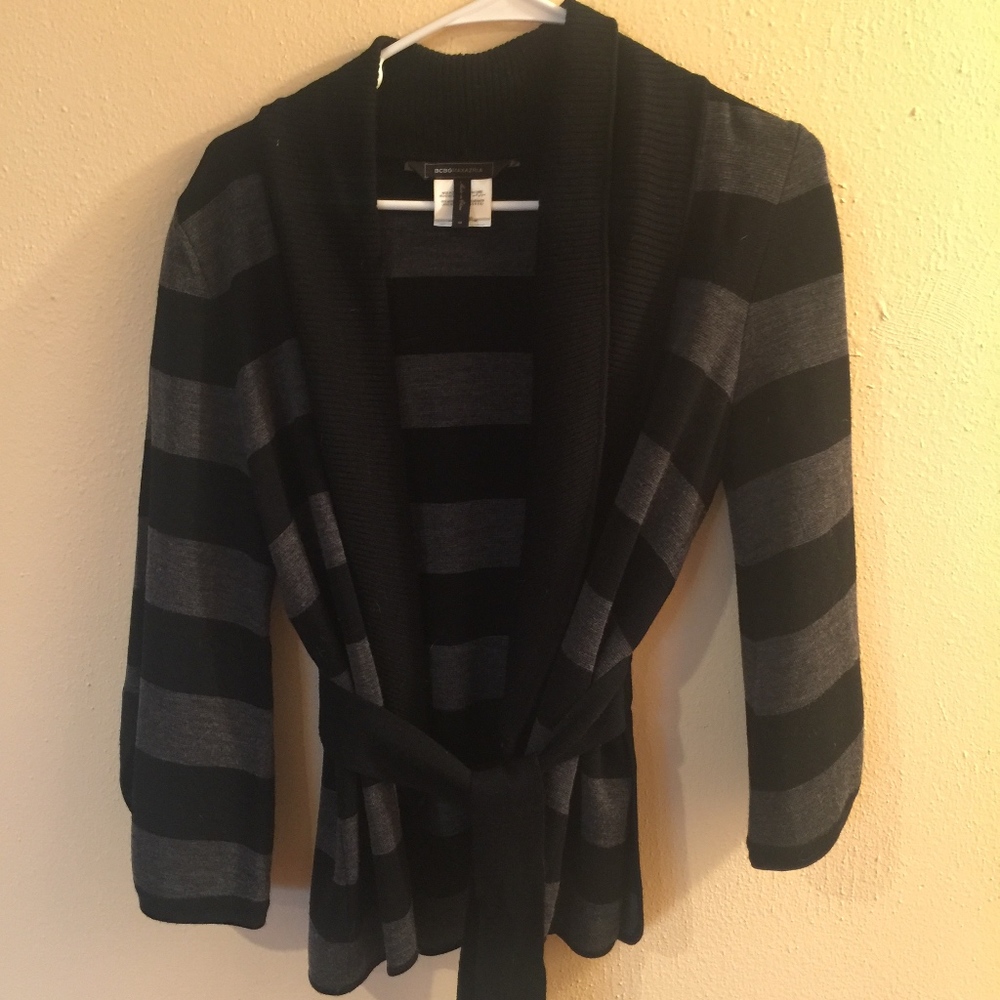 BCBG Max Azaria sweater, Black and Grey, Size M