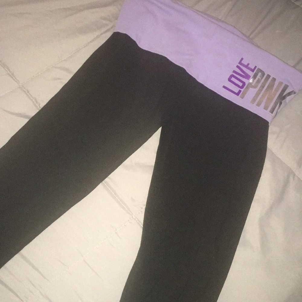 Lavender waist bank crop legging VS PINK size M