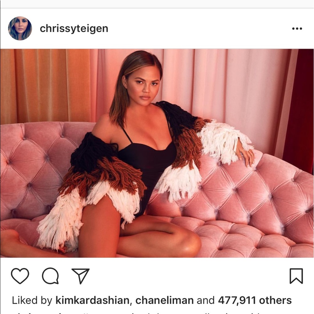 revolveXchrissyteigen shaggy coat