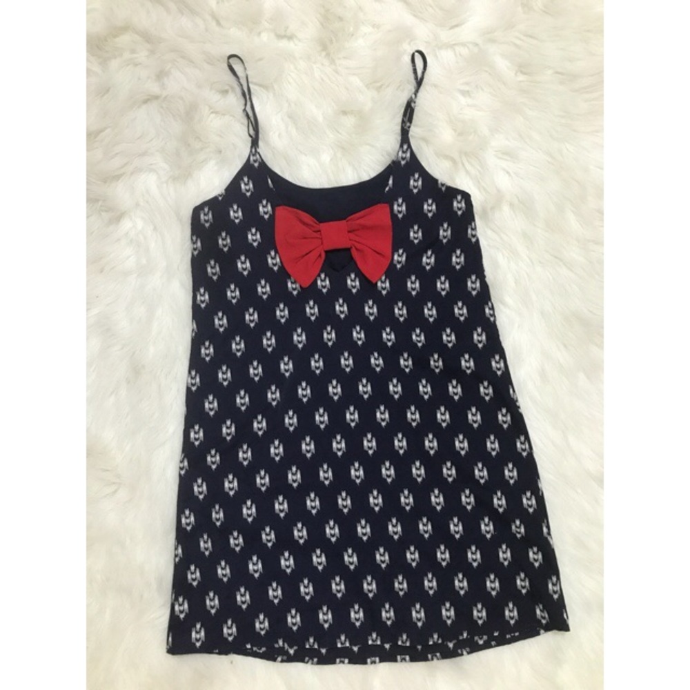 Everly Ikat Print Dress with Bow