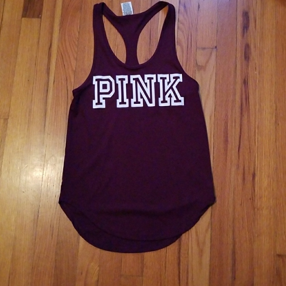 Victoria secret pink tank top maroon