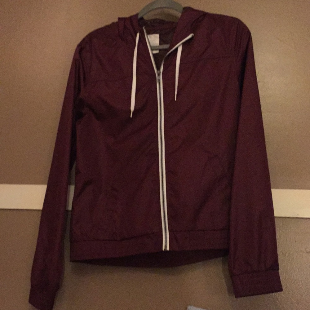 Burgundy Windbreaker