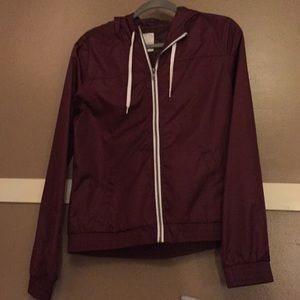 Burgundy Windbreaker