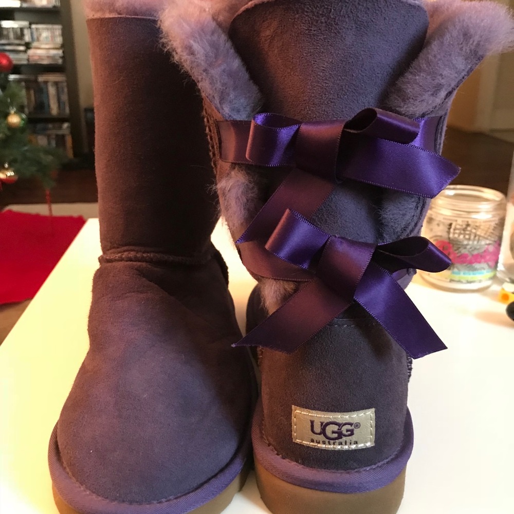 Purple Bailey Bow Uggs