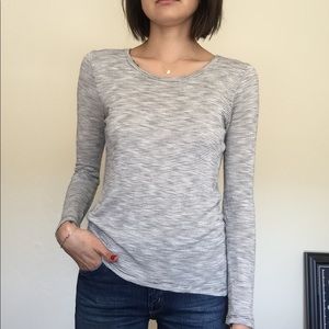 Madewell Scoop Neck Long Sleeve Stripe Tee