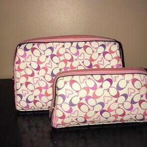 2 coach makeup bags