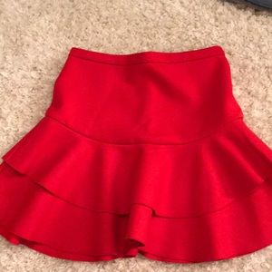 Ruffle red skirt